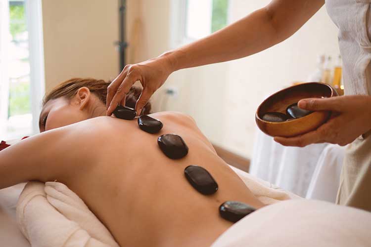 Hot stone massage service in DIP